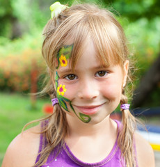 Beautiful girl with a body painting