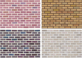 Vector seamless brick walls.