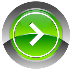 Right arrow glossy icon