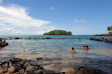 The convicts' pool of Isle Royale, French Guiana.