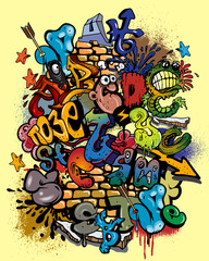 Graffiti elements vector