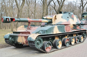 tank on the place in museum