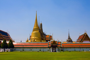 Golden Stupa in Grand Palace, Bangkok, Thailand .