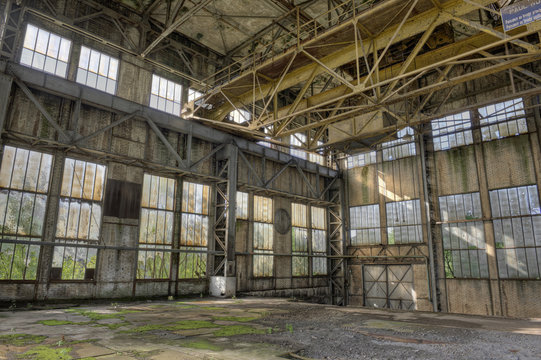 Interior of a derelict industrial building