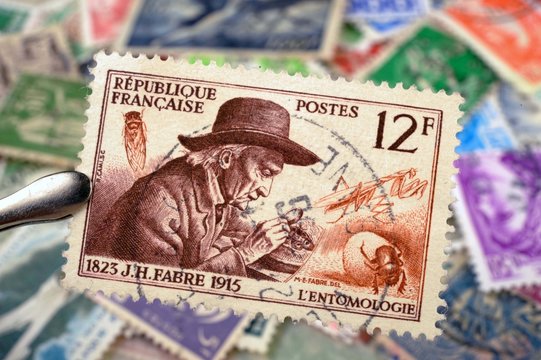 timbres - Jean-Henri Fabre - philatélie France