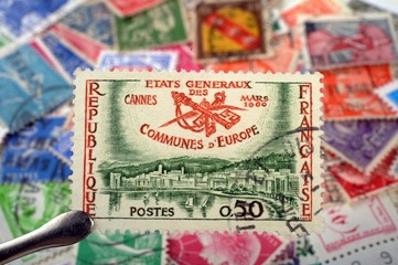 timbres - Cannes Etat Généraux des Communes d'Europe Mars 1960 - philatélie France