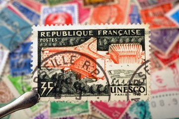 timbres - UNESCO 1956 - philatélie France