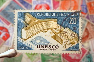 timbres - UNESCO Paris 1958 - philatélie France