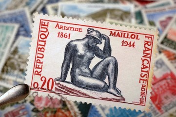 timbres - Aristide Maillol - philatélie France