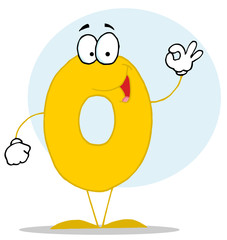 Funny Cartoon Numbers-0