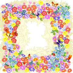 Frame flower romantic