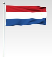 Fototapeta na wymiar 133 - Niederländische Flagge - Render