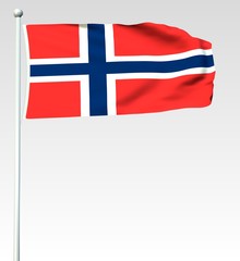 138 - Norwegische Flagge - Render