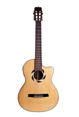 guitar wood art acoustic white
