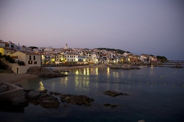 Obraz premium Calella Palafrugell at night