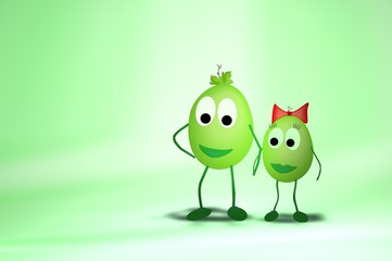 Smile little grapes holding hands