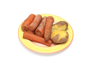 potatoes and carrots