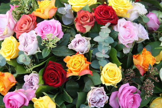 mixed rose arrangement