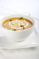 Pumpkin Soup in Bowl