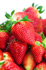 background of red big juicy ripe strawberries