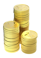 Gold Yen coins