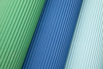 Background of colored corrugated cardboard