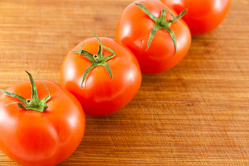 Tomatoes on a row