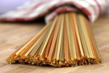 raw colorful spaghetti