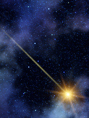 Sky  night  stars  constellations  comet © olegusk