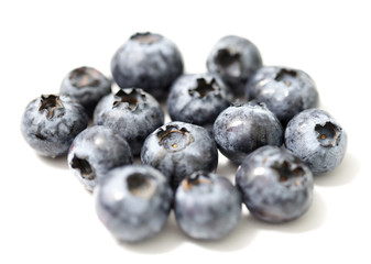 Fresh blueberry on the white background