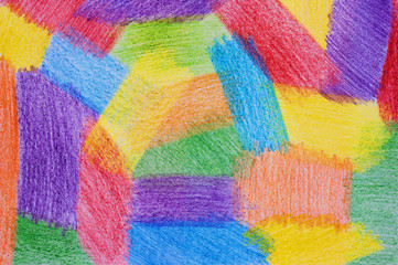 Color background drawn by pencils.