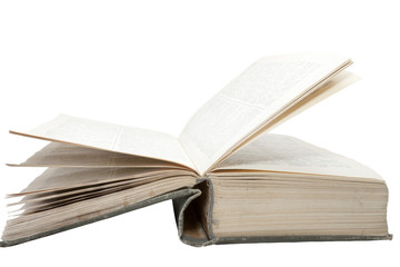 old open book isolated on a white background