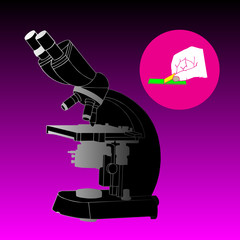 microscope vector illustration