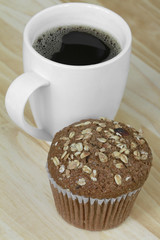 Oat Bran Muffin with Coffee