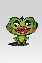 Kröte mit dicker Lippe