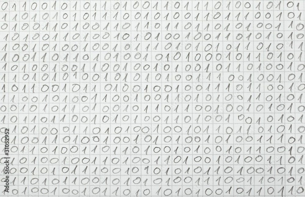 Poster binary numbers moder communication computer