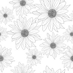 Seamless wallpaper with beautiful flowers