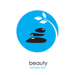 Logo spa. Beauty farm in blue # vector