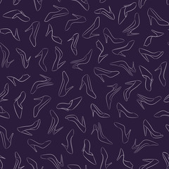Seamless fashion women shoes pattern