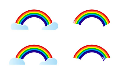 four different rainbow