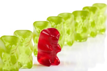 Gummy Bear Stepping out of Line