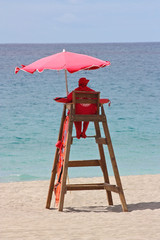 Lifeguard station on the beach