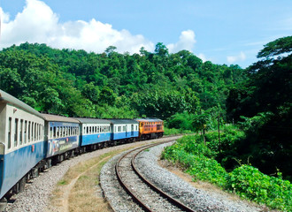 Obraz premium Express train go to hil