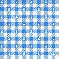 Seamless Pattern Check Octoberfest Dirndl & Leather Trousers