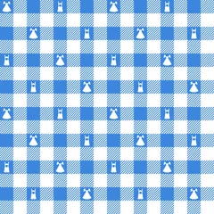 Seamless Pattern Check Octoberfest Dirndl & Leather Trousers © Jan Engel