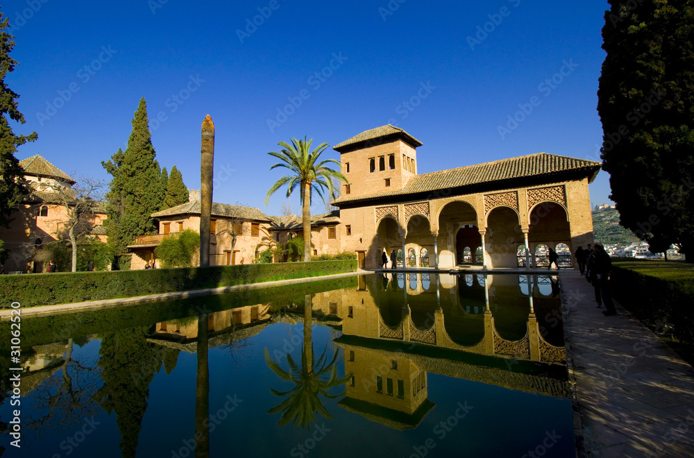 Sticker el partal - alhambra - granada - spanien