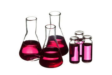 Laboratory flasks.