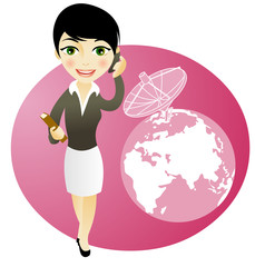 business girl on the phone