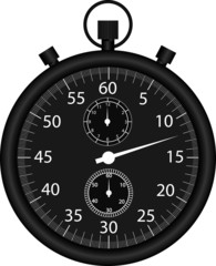 Black vector stop watch