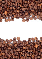Brown roasted coffee beans